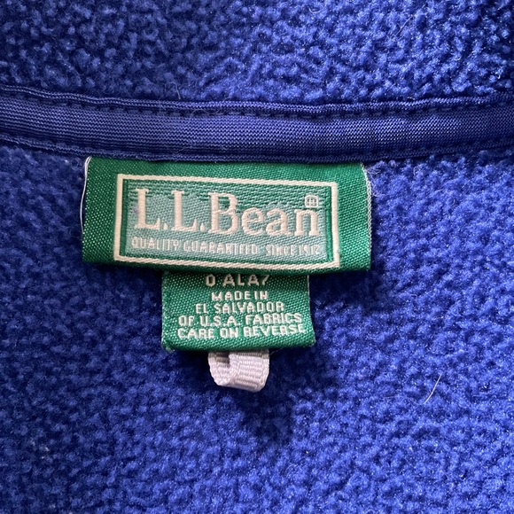 VTG LL Bean Polartec Fleece Full Zip Vest 
# 0 ALA7
Size Men's LARGE 
Blue - Picture 5 of 8